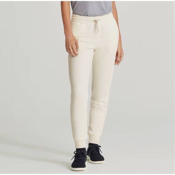 Allbird R&R Pima Cotton Jogger Sweat pant in Cream White size Small - Picture 1 of 9